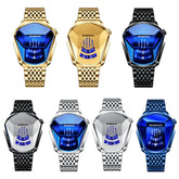 BINBOND Locomotive Concept Steel Belt Watch Men Live Black Technology Watch
